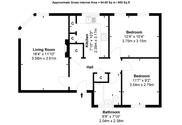 Gross Internal Area 01 — 2D Plans floor plan sample