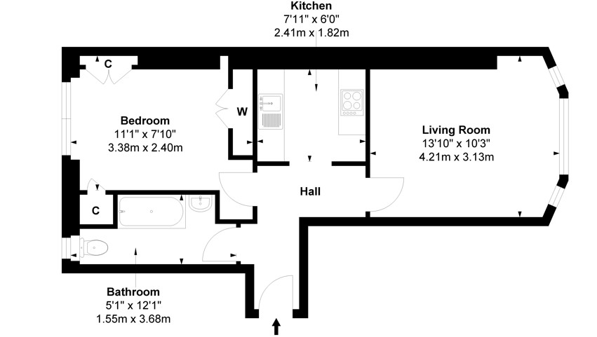 Kitchen & Bathroom Plan — 2D Plans floor plan sample
